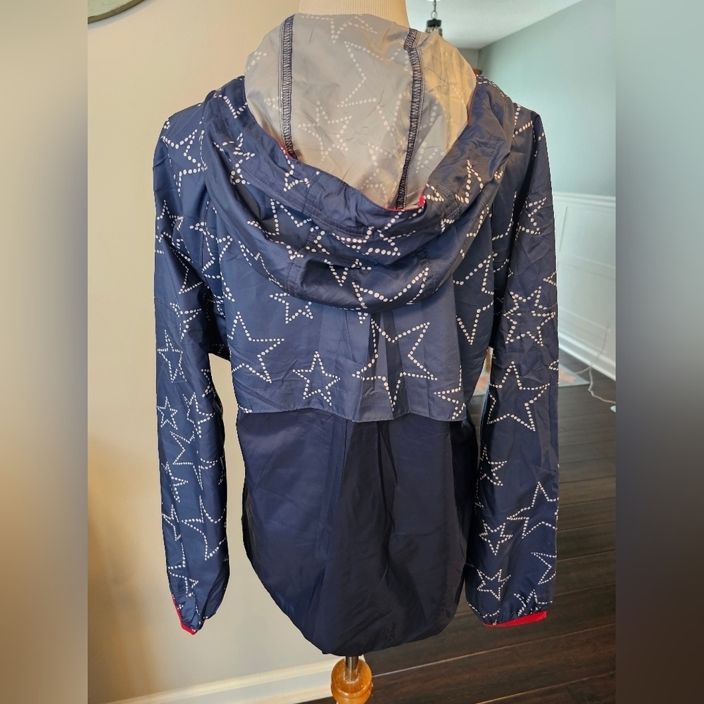 Eddie Bauer Women's Size Medium Anorak Rain Pullover Packable Lightweight Star - Picture 7 of 12